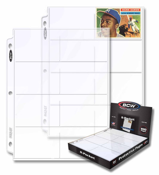 BCW - Pro 8-Pocket Page - Horizontal (100 CT. Box)