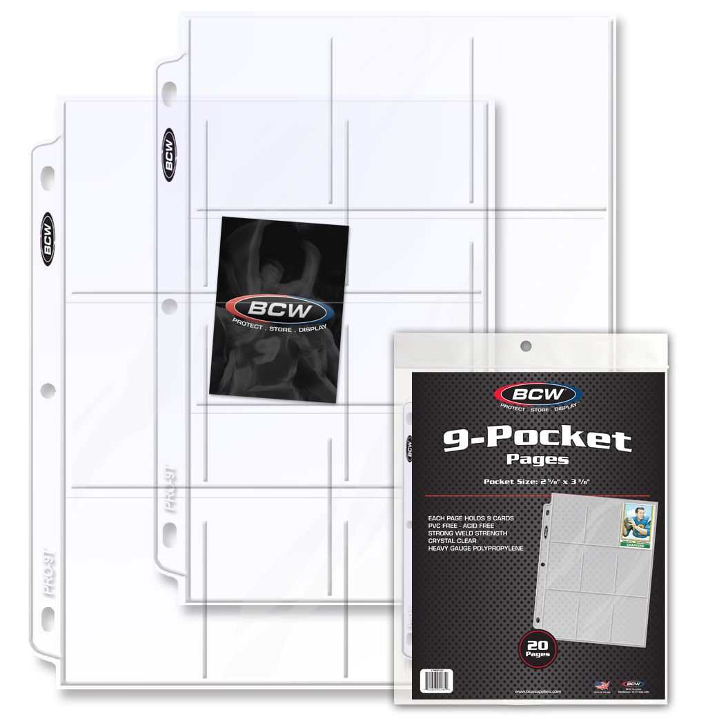 BCW - Pro 9-Pocket Page (100 CT. Box)