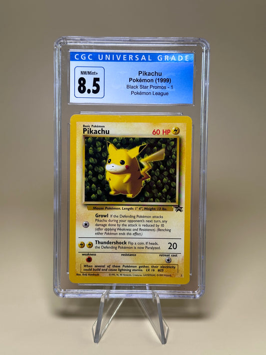 Pokémon - Pikachu Pokemon League Black Star Promo CGC 8.5