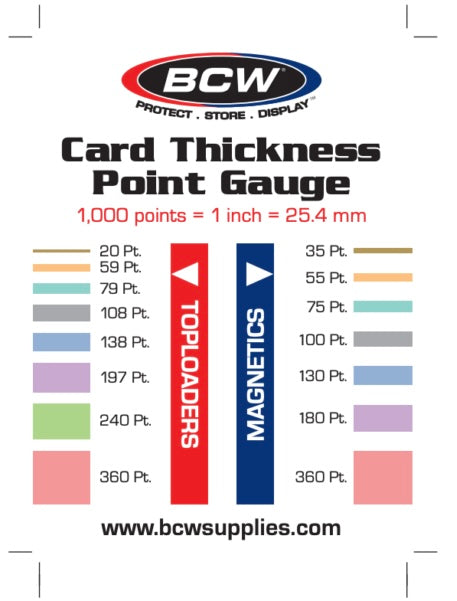 BCW - Standard Trading Card Toploader -5pk